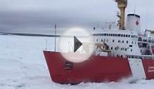 Canadian Coast Guard Breaks Through Ice to Set Ferry Free
