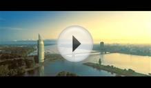Location RIGA, object Swedbank aerial view in sunrise